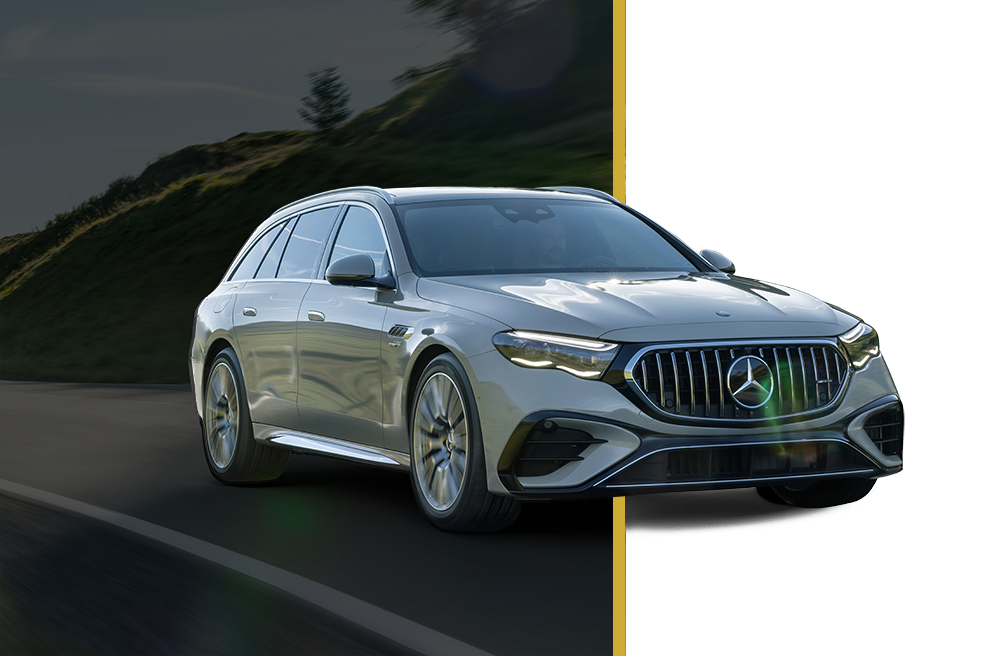 A grey Mercedes benz