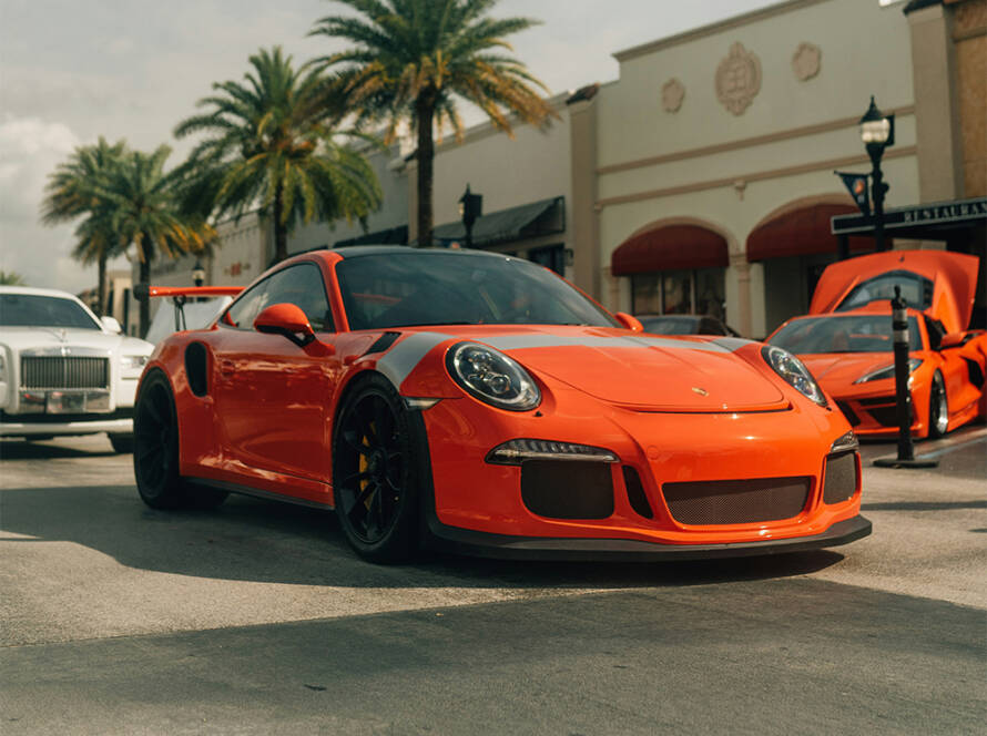 An Orange Porsche